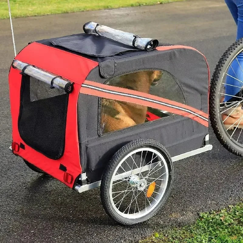 Outdoor Dog Carriers Small Trailer Portable Folding Storage Small Medium Dogs Travel Bicycle Trailer Dog Supplies Pet Products