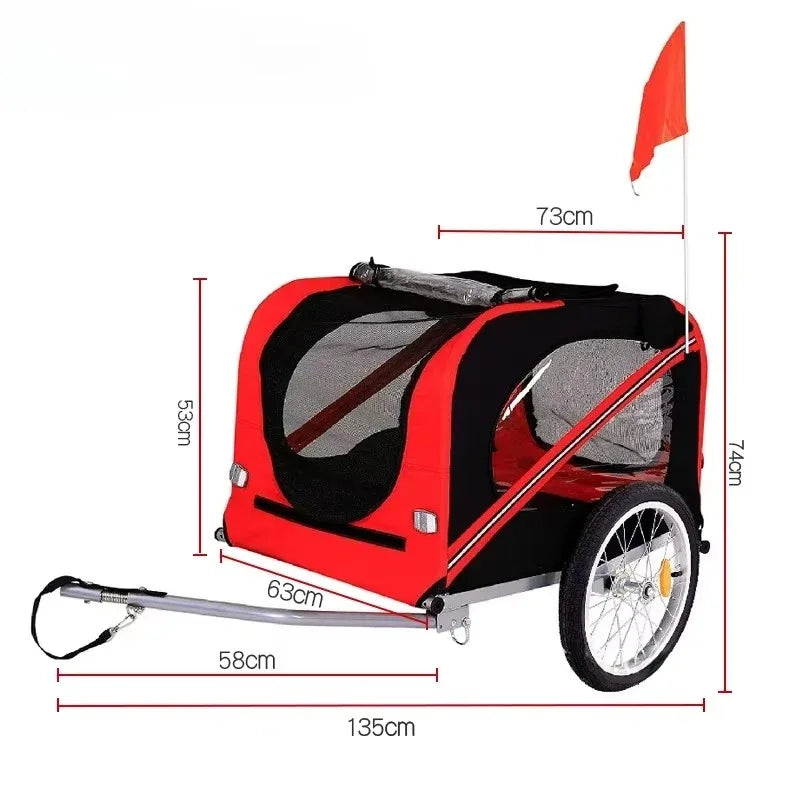 Outdoor Dog Carriers Small Trailer Portable Folding Storage Small Medium Dogs Travel Bicycle Trailer Dog Supplies Pet Products