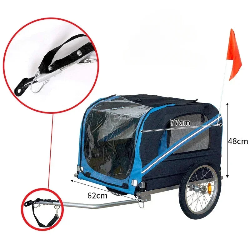 Outdoor Dog Carriers Small Trailer Portable Folding Storage Small Medium Dogs Travel Bicycle Trailer Dog Supplies Pet Products