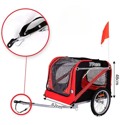 Outdoor Dog Carriers Small Trailer Portable Folding Storage Small Medium Dogs Travel Bicycle Trailer Dog Supplies Pet Products