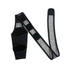 Dog leg fracture protective gear in black neoprene fabric with mesh and Velcro for pet leg support and protection.