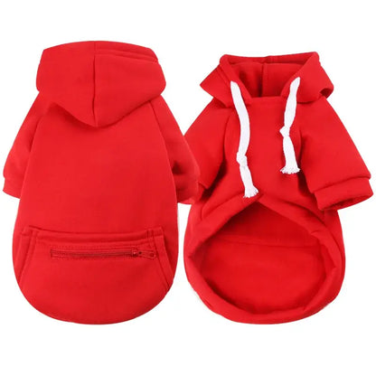 Pet Hoodies for Large Dogs Spring and Autumn Fleece Golden Retriever Sweatshirt with Hat and Zip Pocket  Pet Clothing