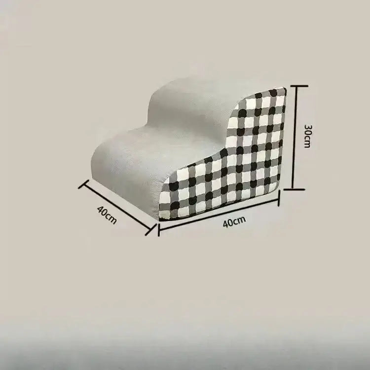 Pet stairs for small dogs, 2-step foam ramp for easy access to sofa and bed, 40cm x 40cm x 30cm in size.
