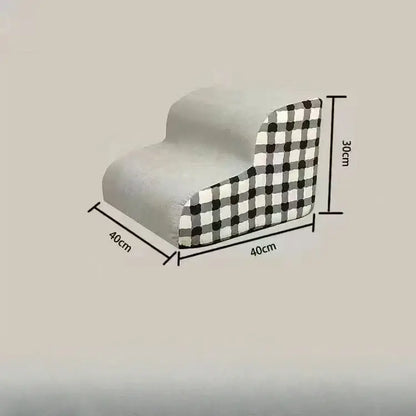Pet stairs for small dogs, 2-step foam ramp for easy access to sofa and bed, 40cm x 40cm x 30cm in size.