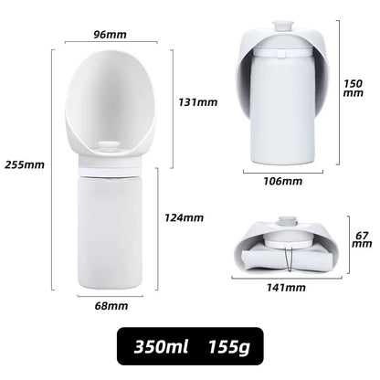 Pet Travel Folding Water Cup Silica Gel Mini Walking Dog Outdoors Large Capacity Pocket For Dog Go Out Pet Supplies Accessories dimensions