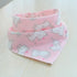 Pink christmas dog bandana with cute rabbit print, soft 100% cotton triangular pet scarf for dogs and cats, color 6
