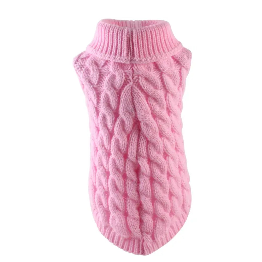 Warm Dog Sweaters for Small Dogs Turtleneck Knitted Winter Dog Clothes Pet Puppy Cat Sweater Vest Chihuahua French Bulldog Coat