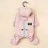 Pink waterproof dog raincoat puppy jumpsuit for small medium dogs, hooded polyester jacket for Chihuahua and Yorkshire