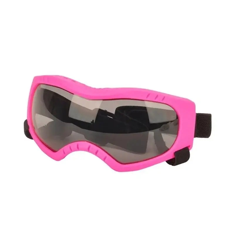 Pink gray dog sunglasses with windproof goggles, resistant lenses, for outdoor pet eye protection, sports and cosplay