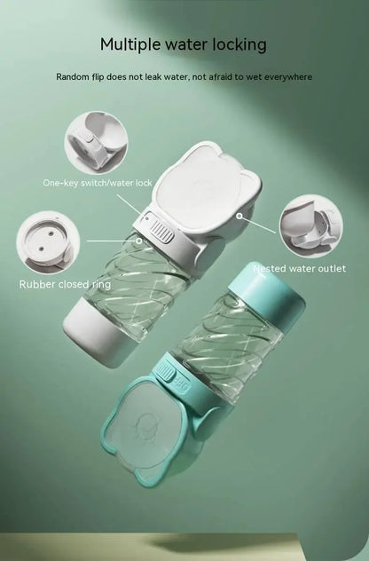Dog Outing Water Cup Bottle Portable Cup Walking Dog Water Bottle Pet Drinking Water Feeding Food Waste Dag integrated Cup
