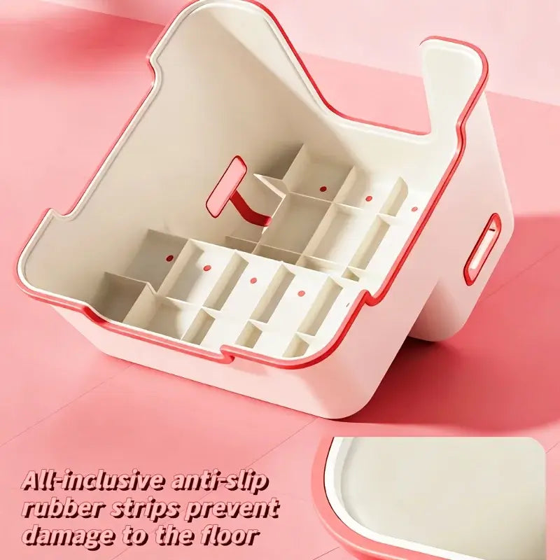 Portable dog stairs for small breeds with anti-slip rubber strips to prevent floor damage.