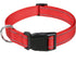 Choker Small Dog Collar Puppy Neck Collars for Dogs Big Decorative Dog Collar GXQ07 in red nylon material with buckle closure.