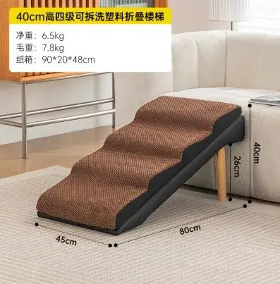 Removable and washable pet bed sofa folding stairs steps cat dog car ladder
