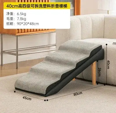 Removable and washable pet bed sofa folding stairs steps cat dog car ladder