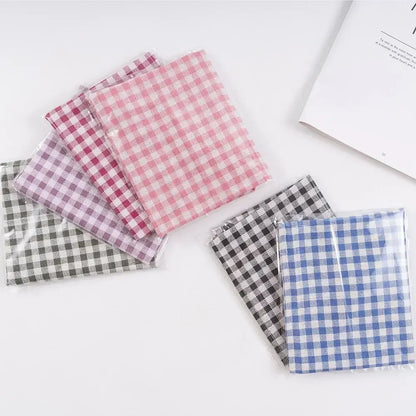 reversible dog bandana, colorful gingham triangle scarves for puppies and cats, durable cotton and linen pet bib