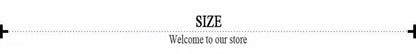 Size chart banner for waterproof puppy harness with store welcome text