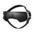 black small breed dog goggles with UV-blocking PC lenses and adjustable straps for outdoor eye protection