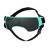 Blue small breed dog goggles with UV-blocking PC lenses, adjustable straps, windproof eye protection for small dogs