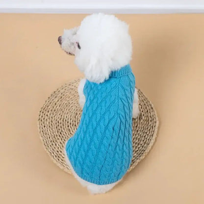 Dog Sweaters for Small Medium Dogs Cat Winter Warm Knitted Dog Sweater Pet Turtleneck Chihuahua Vest Soft Yorkie Coat Teddy Vest