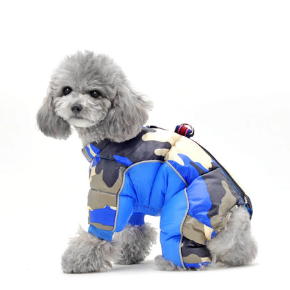 Dog Clothes for Small Dogs Girl/Boy Dog Both Use Pet Overalls Winter Warm Soft Padded Puppy Jumpsuit Full-Closed Belly Cuttable.