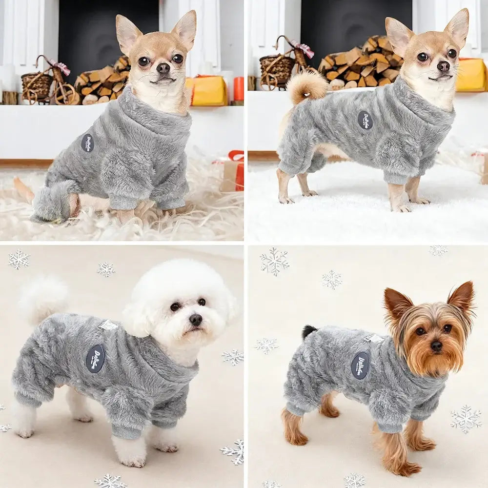 Small dog fleece sweater for Chihuahua, Yorkie, and other pets in warm winter pet clothes