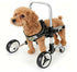 front-limb wheelchair for small dogs, black metal wheelchair for dogs weighing 4-15 lbs.