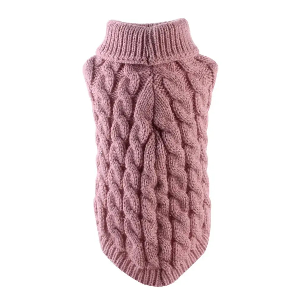Warm Dog Sweaters for Small Dogs Turtleneck Knitted Winter Dog Clothes Pet Puppy Cat Sweater Vest Chihuahua French Bulldog Coat