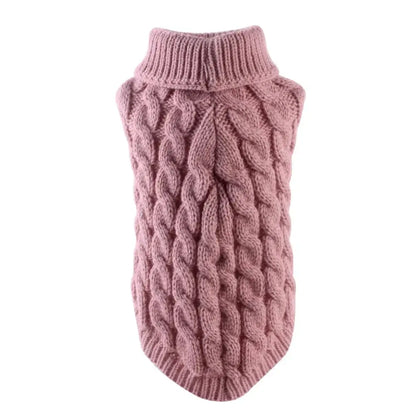 Warm Dog Sweaters for Small Dogs Turtleneck Knitted Winter Dog Clothes Pet Puppy Cat Sweater Vest Chihuahua French Bulldog Coat