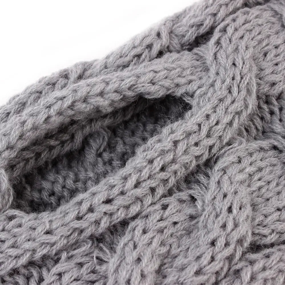 small dog turtleneck sweater gray knitted wool winter pet clothes for Chihuahua and French Bulldog