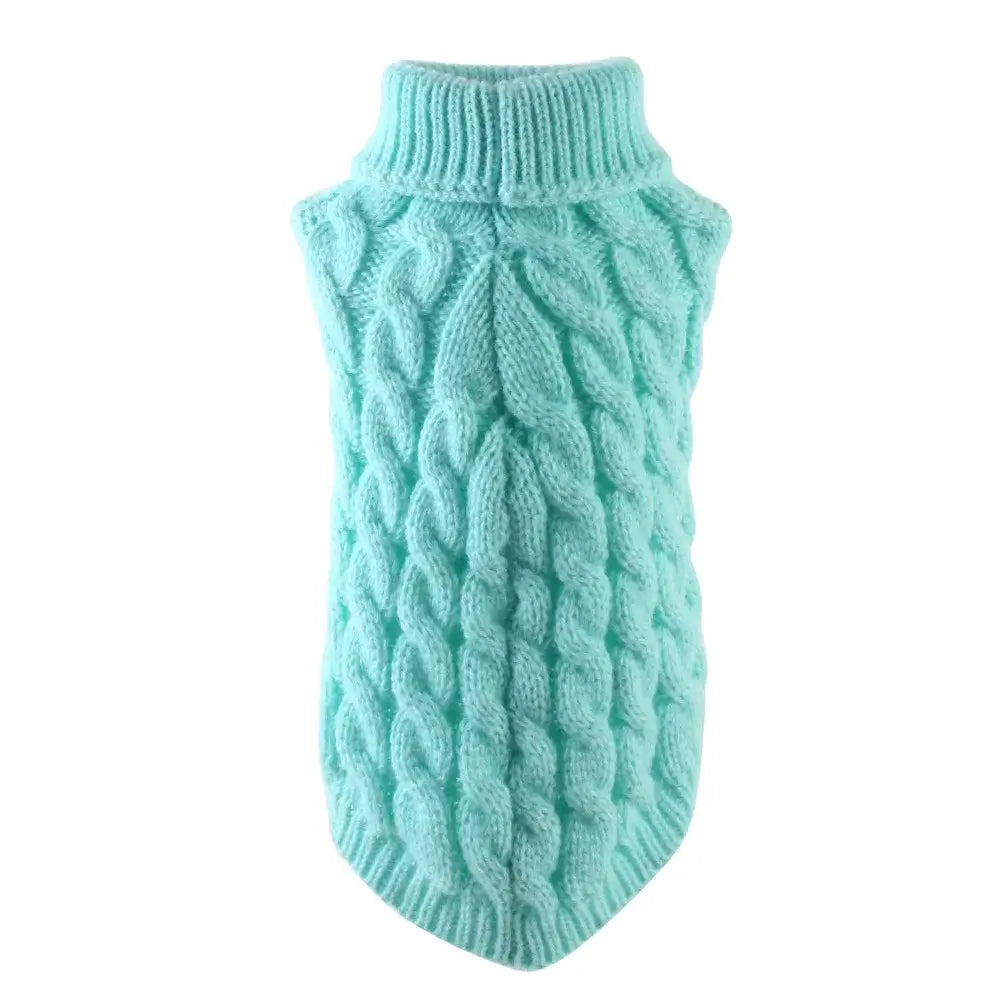 Warm Dog Sweaters for Small Dogs Turtleneck Knitted Winter Dog Clothes Pet Puppy Cat Sweater Vest Chihuahua French Bulldog Coat