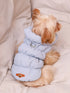 Blue dog winter coat for small to medium dogs, 3-layer warm polyester autumn/winter pet jacket for poodle and yorkie