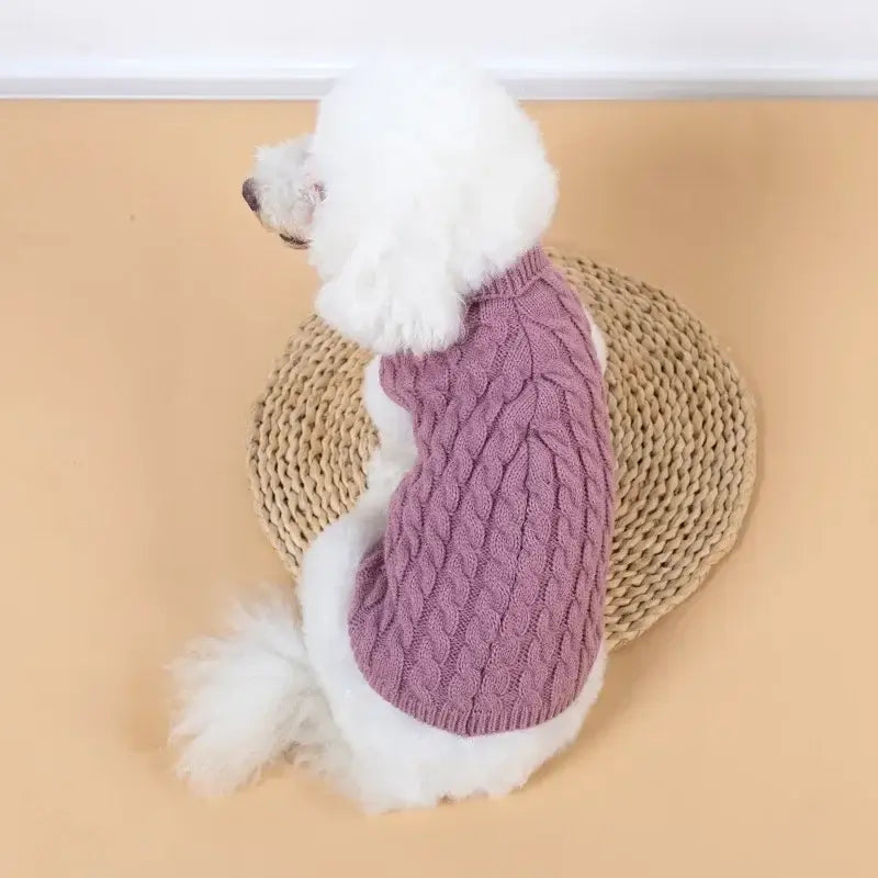 Dog Sweaters for Small Medium Dogs Cat Winter Warm Knitted Dog Sweater Pet Turtleneck Chihuahua Vest Soft Yorkie Coat Teddy Vest