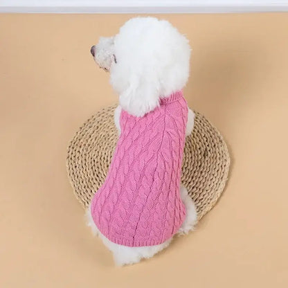 Dog Sweaters for Small Medium Dogs Cat Winter Warm Knitted Dog Sweater Pet Turtleneck Chihuahua Vest Soft Yorkie Coat Teddy Vest