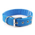 Solid Dog Collars Nylon Dog Collar For Small Medium Large Dogs Teddy Keji Pitbull Bulldog Beagle in blue color.