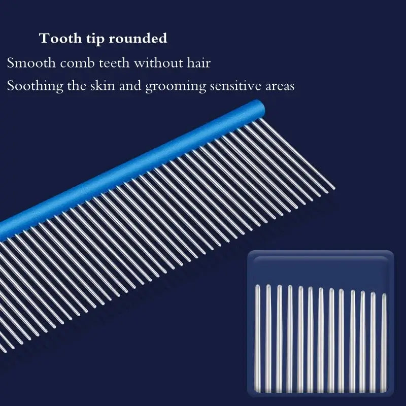 16/19/22cm Stainless Steel Pet Beauty Styling Comb Dog Grooming Combs Long Thick Hair Fur Removal Brush Pet Dog Grooming Combs