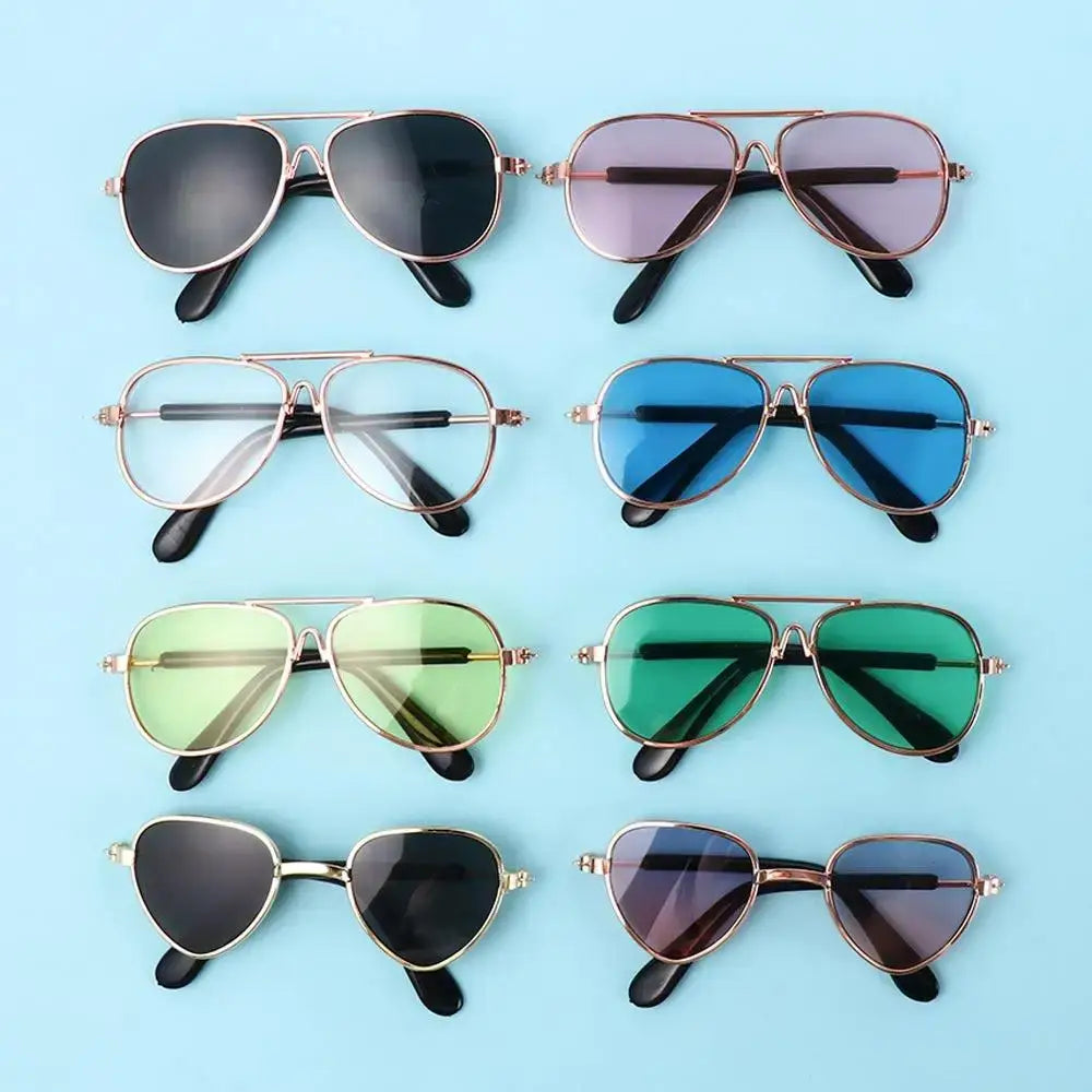 Dog sunglasses for small dogs, colorful aviator pet eyewear for cats and small dogs, fashion photo props