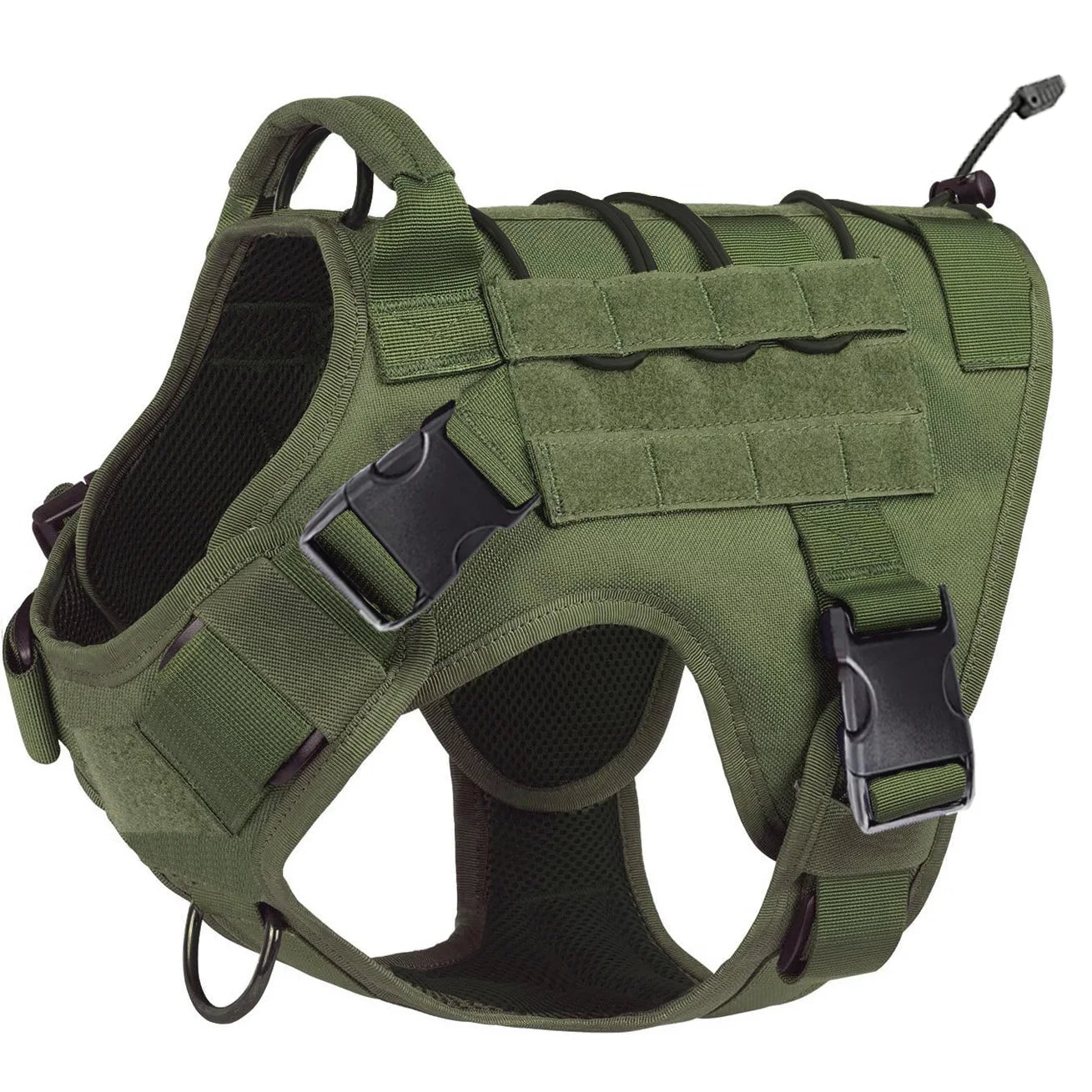Dog Harness,Tactical Dog Harness with Handle,No-Pull Service Dog Vest with Hook &amp; Loop Panels,Adjustable Dog Vest Harness for Wa