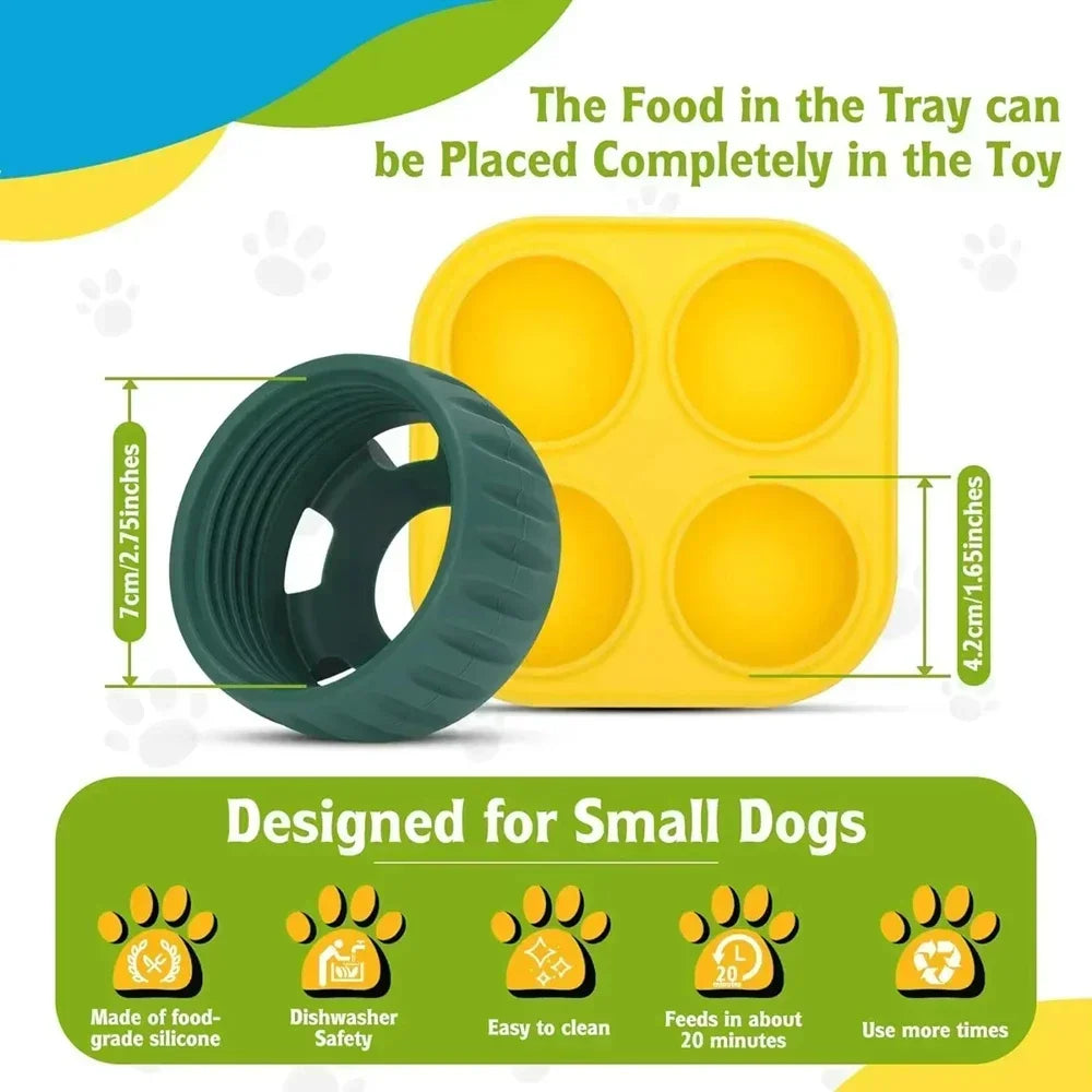Treat Tray For Pupsicle Silicone Mold for Dog Treats Reusable Long-lasting Interactive Dog Toys For Boredom Dog&