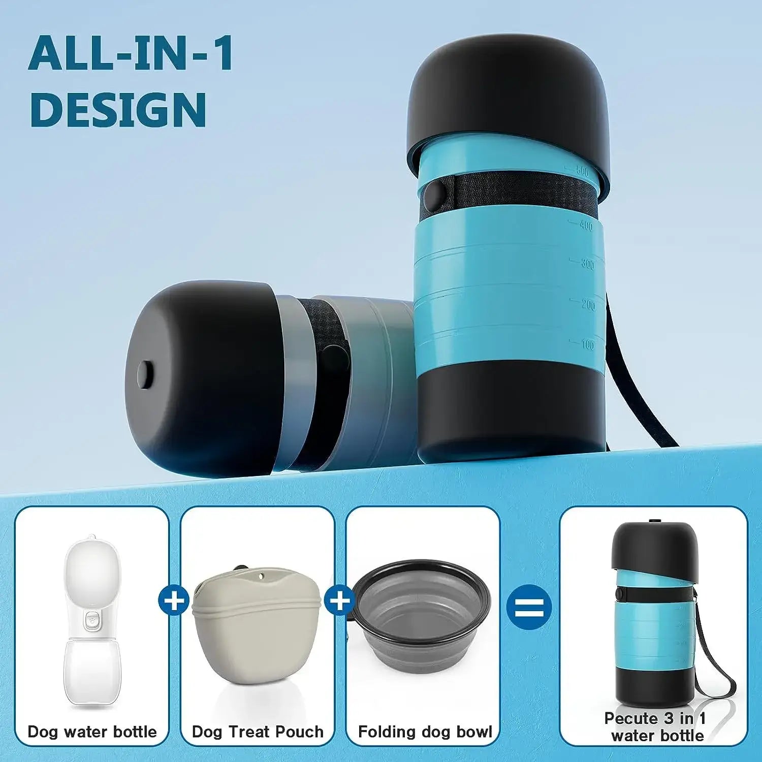 Upgraded Dog Water Bottles, Portable, Accompanying Pet Water Cup for Going Out, Outdoor Water Cup, Food Travel Bowls, 650ml.