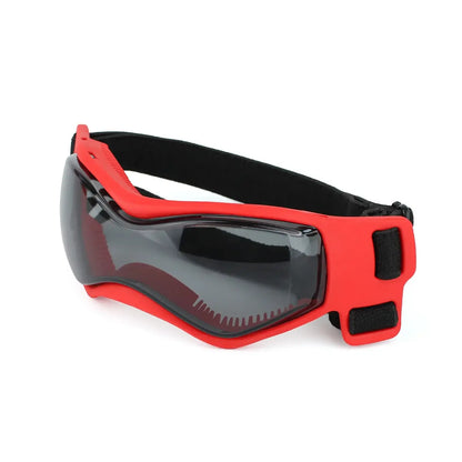 Red dog uv protective goggles, size S, for small breeds like Chihuahua and Yorkshire Terrier, UV protection eyewear