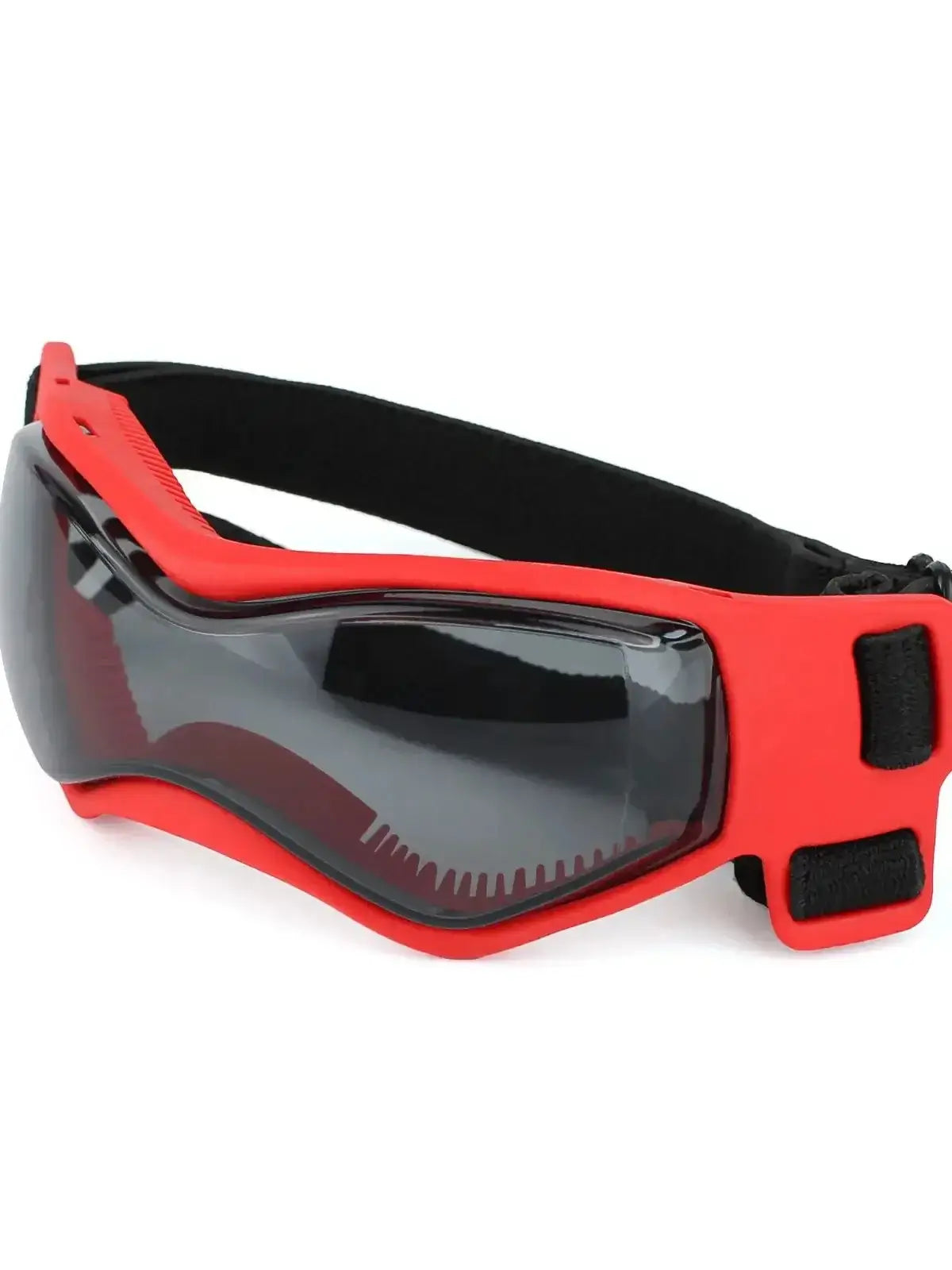 dog uv protective goggles for small dogs, red wraparound UV sunglasses for outdoor riding and pet eye protection