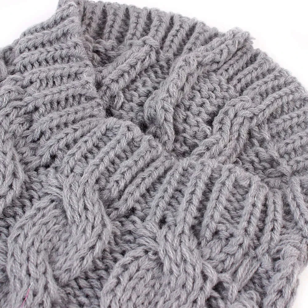 Gray knitted small dog turtleneck sweater, warm winter pet clothes for Chihuahua and French Bulldog