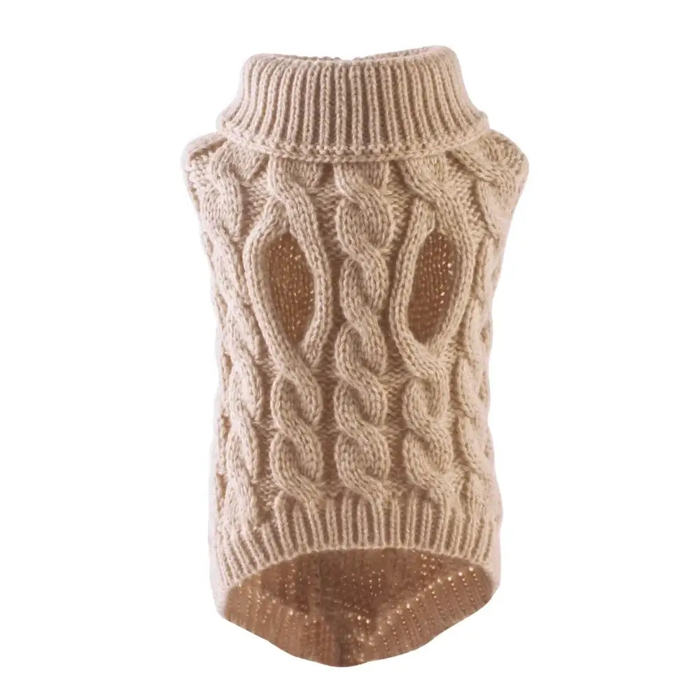 Warm Dog Sweaters for Small Dogs Turtleneck Knitted Winter Dog Clothes Pet Puppy Cat Sweater Vest Chihuahua French Bulldog Coat
