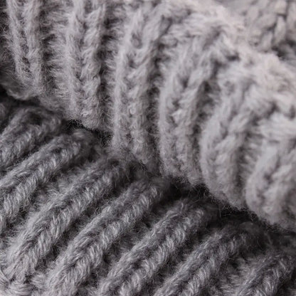 small dog turtleneck sweater gray knitted wool texture for warm winter pet clothing