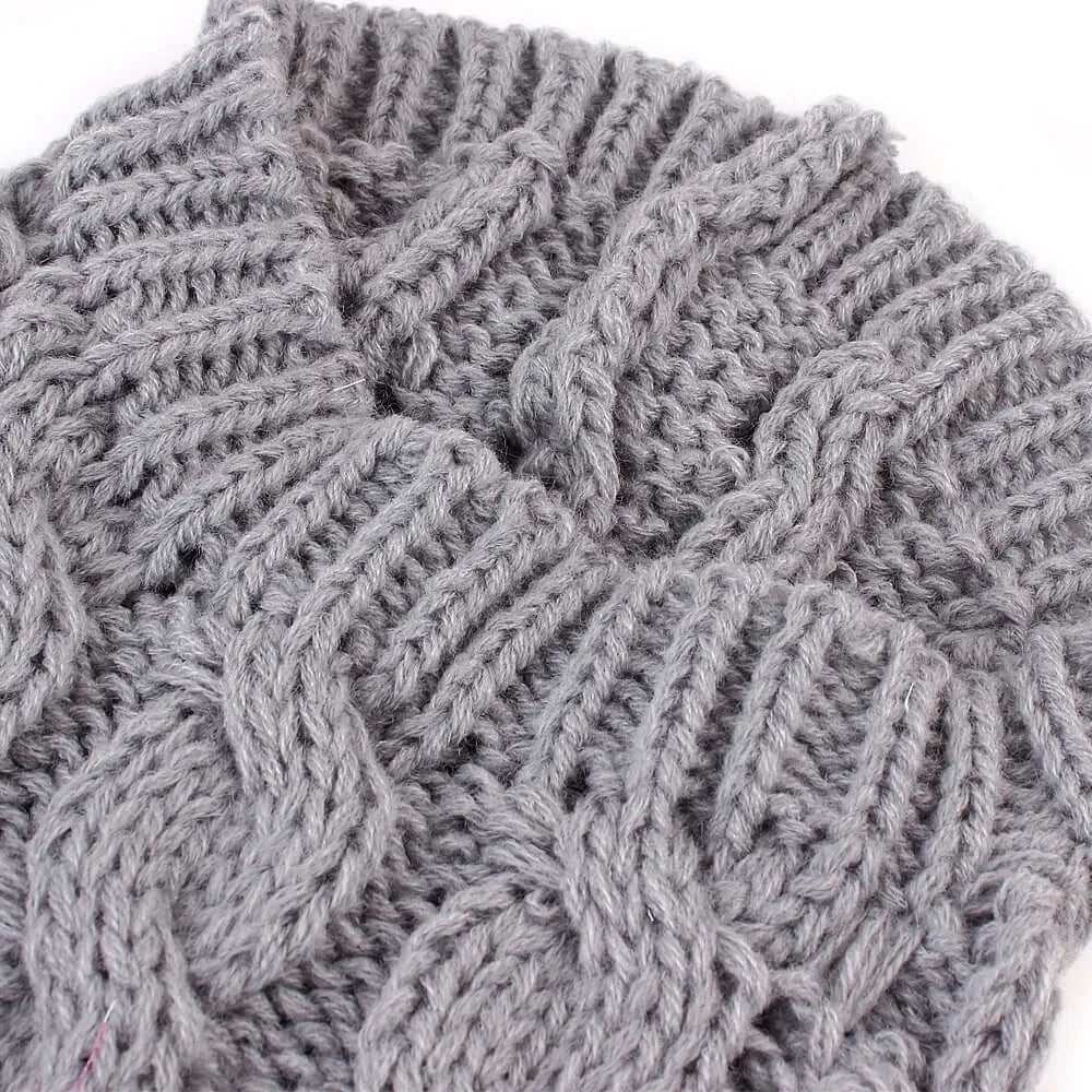 Gray knit small dog turtleneck sweater for winter warmth, soft wool pet clothes for Chihuahua and French Bulldog