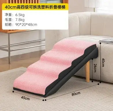 Removable and washable pet bed sofa folding stairs steps cat dog car ladder