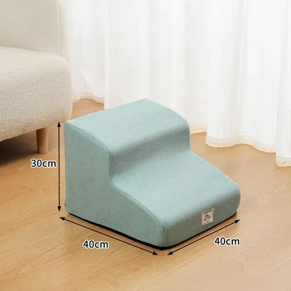 Washable non slip dog stairs for small dogs in blue, essential pet steps for elderly dogs to climb to bed or sofa.