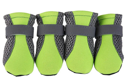 Waterproof dog boots for small dogs, breathable anti-slip pet shoes with soft rubber soles for outdoor and rain protection
