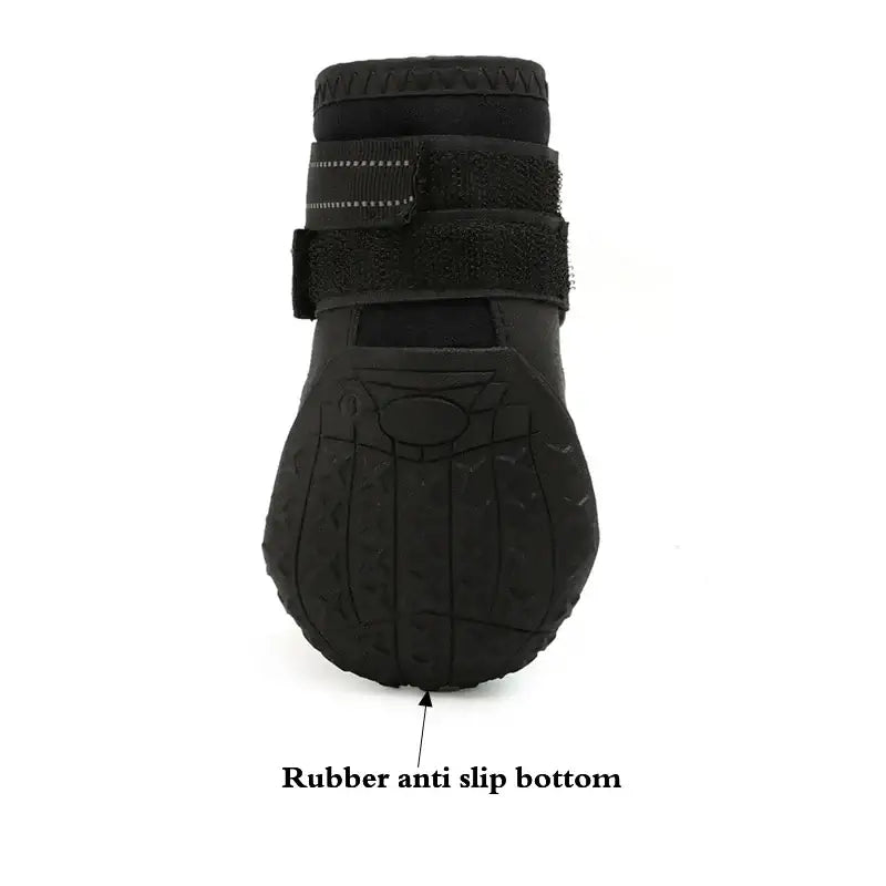 waterproof dog boots with rubber anti-slip bottom for medium and large dogs, breathable reflective outdoor pet shoes