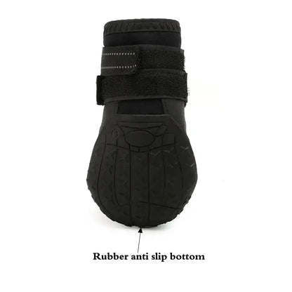 waterproof dog boots with rubber anti-slip bottom, breathable reflective outdoor dog shoes for medium and large dogs